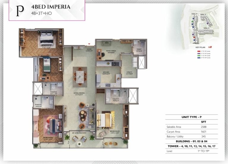 4BHK Imperia 2588 - Prestige Raintree Park