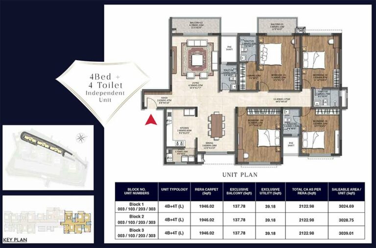 4BHK+4T 3024 - 3039 - TATA Promont Phase 2