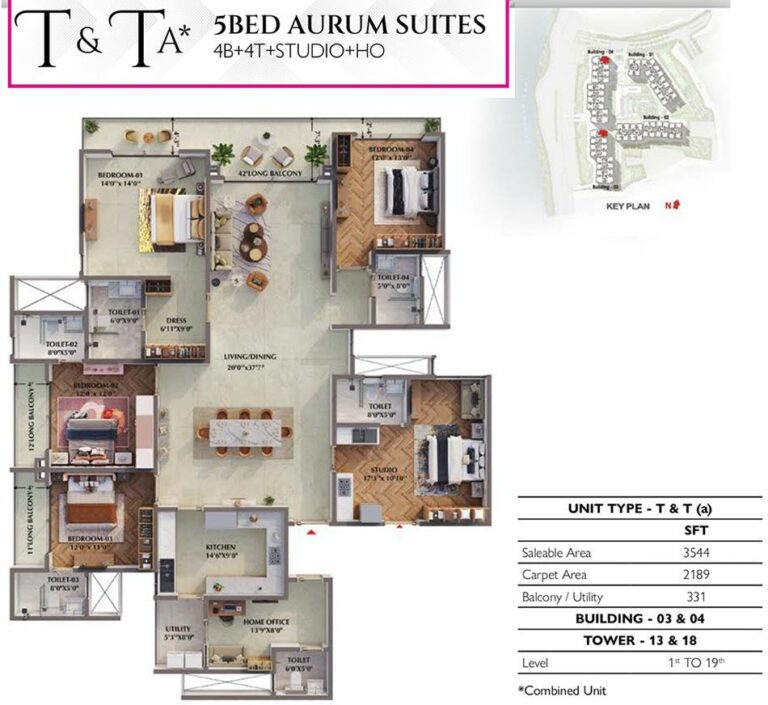 5BHK Aurum 3544 - Prestige Raintree Park