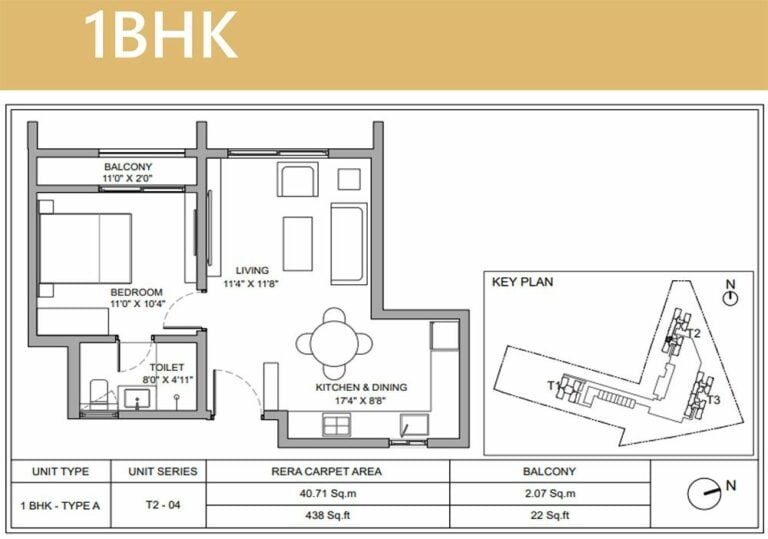 1BHK 438 - Birla Ojasvi RR Nagar