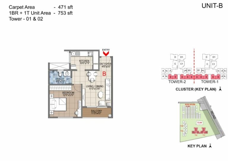 1BHK 753 - Sattva Songbird Budigere