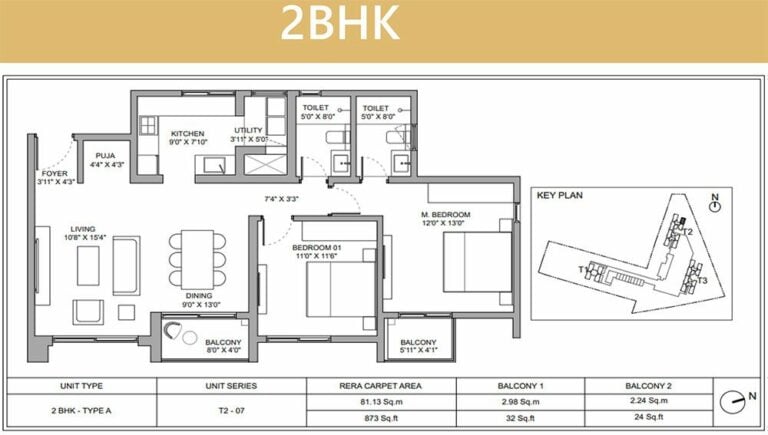 2BHK 873 - Birla Ojasvi RR Nagar