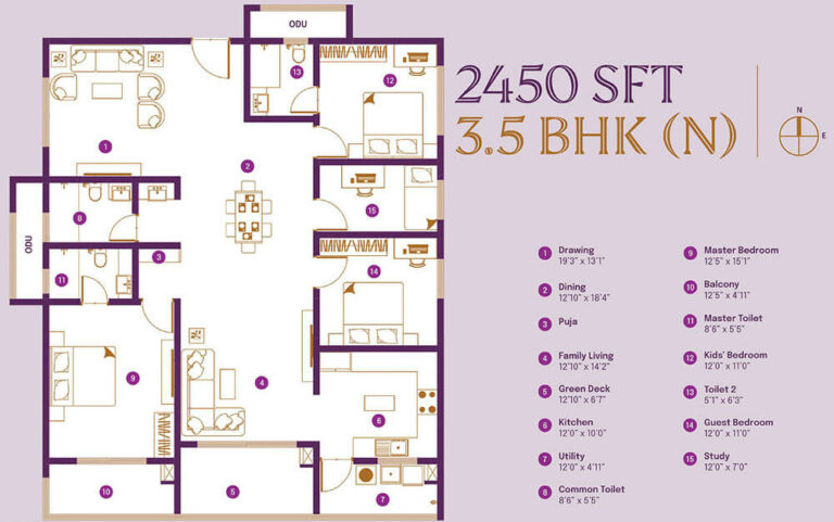 3.5BHK 2450 - ASBL Landmark