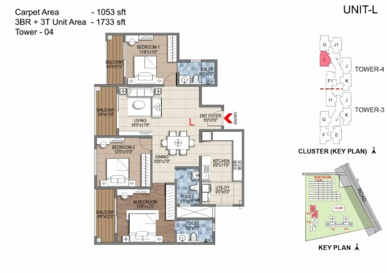 3BHK 1733 - Sattva Songbird Budigere