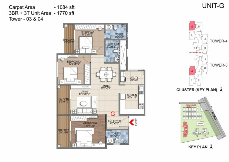3BHK 1770 - Sattva Songbird Budigere