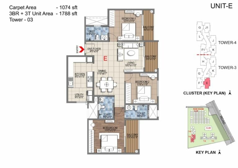 3BHK 1788 - Sattva Songbird Budigere