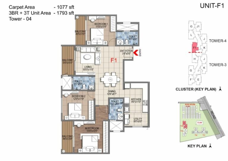3BHK 1793 - Sattva Songbird Budigere