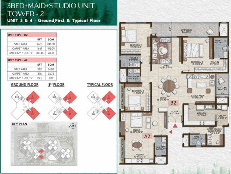 3BHK-Maid-Studio 2653-582 - Prestige Pine Forest Whitefield