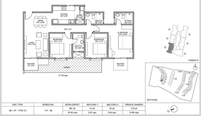 3BHK+3T 987 - Birla Trimaya Phasse 2