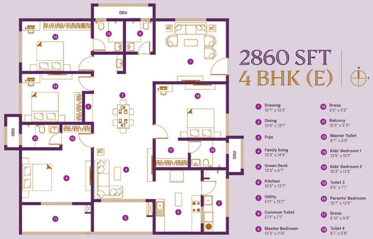 4BHK 2860 - ASBL Landmark
