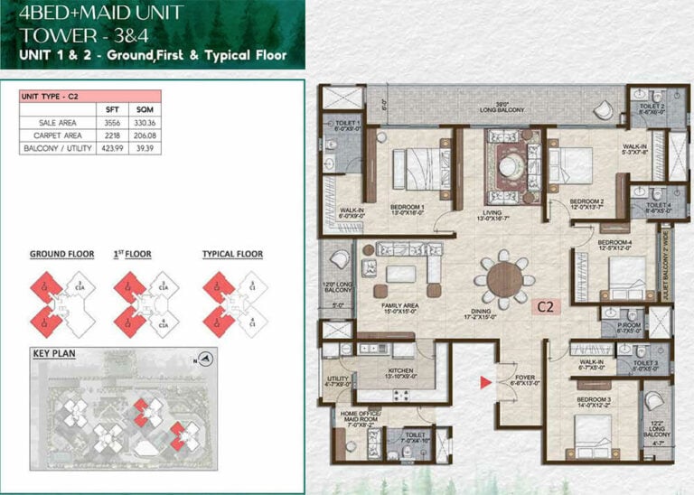 4BHK+Maid 3556 - Prestige Pine Forest Whitefield