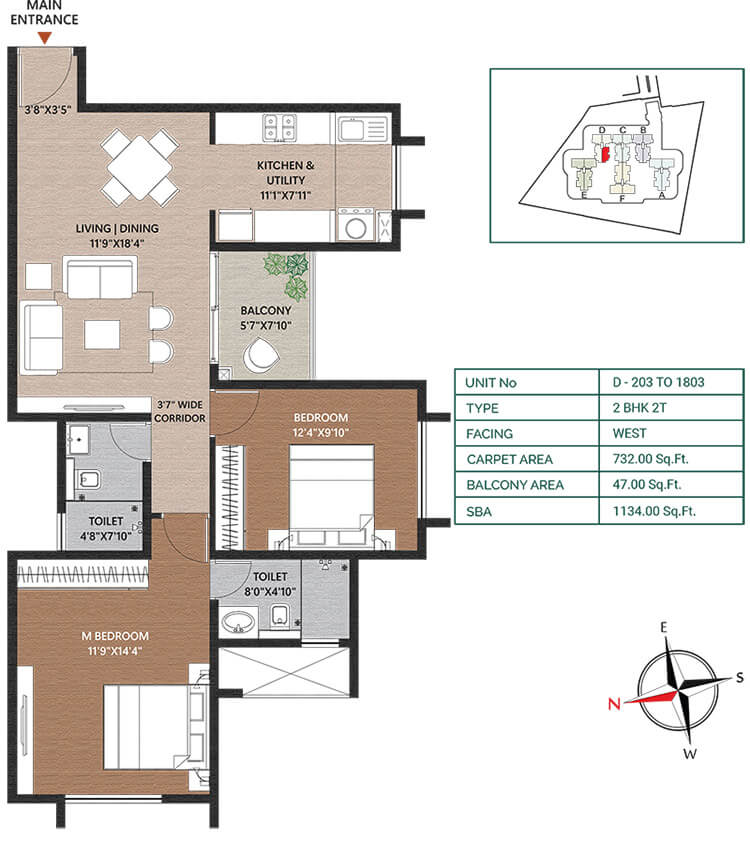 2BHK 1134 - Concorde Neo Thanisandra
