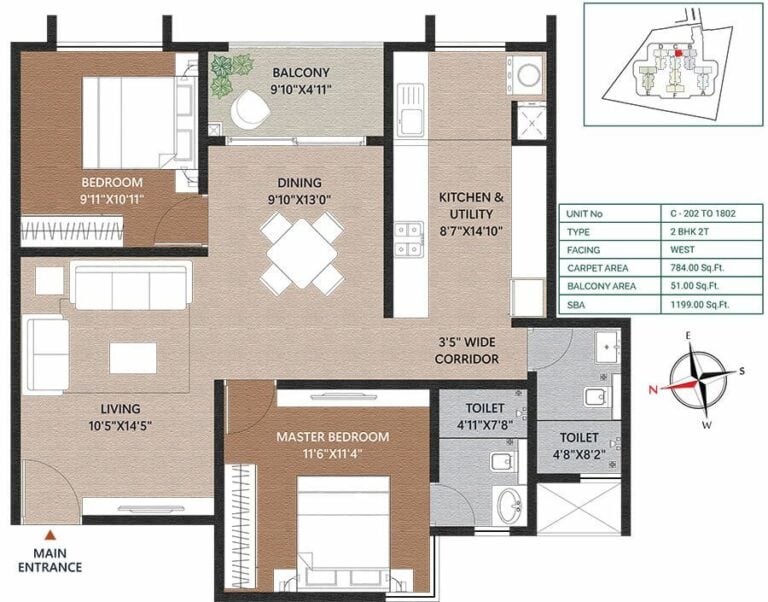 2BHK 1199 - Concorde Neo Thanisandra
