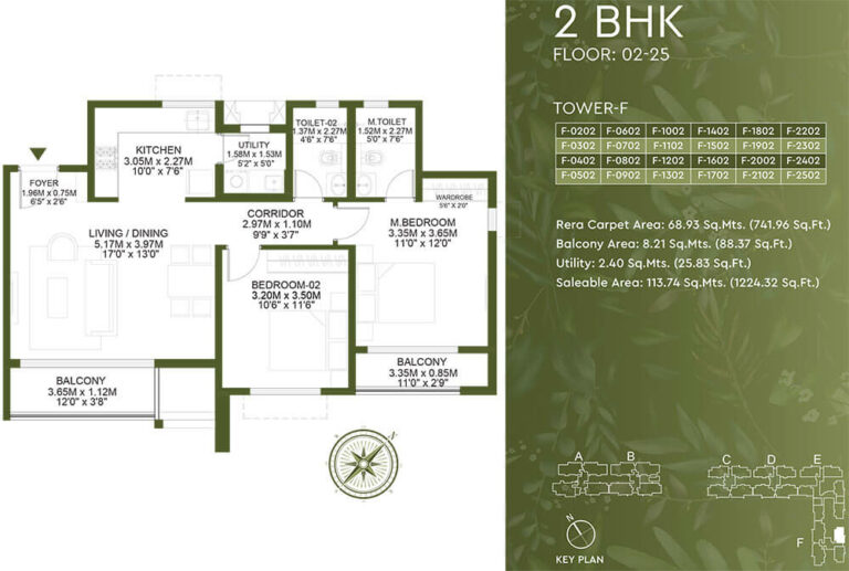 2BHK 1224 - Godrej Lakeside Orchard Sarjapur