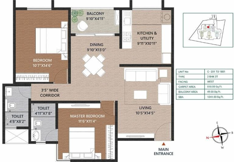 2BHK 1241 - Concorde Neo Thanisandra