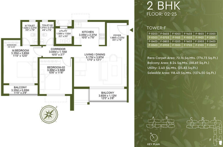 2BHK 1274 - Godrej Lakeside Orchard Sarjapur