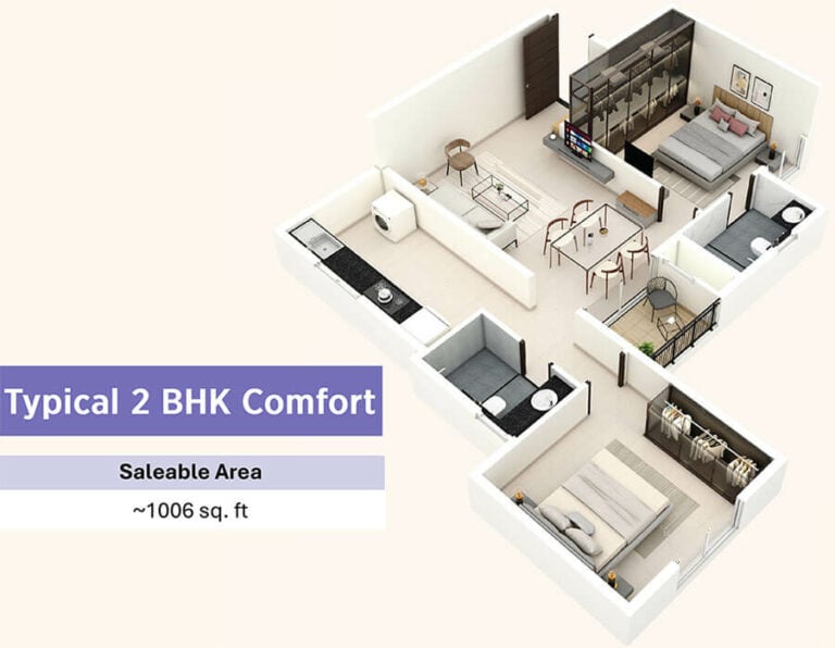 2BHK Comfort 1006 - Provident Bayscape Chennai