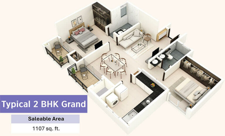 2BHK Grand 1107 - Provident Bayscape Chennai