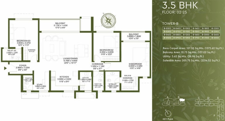 3.5BHK 2214 - Godrej Lakeside Orchard Sarjapur