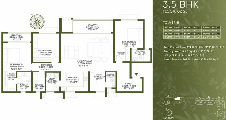 3.5BHK 2244 - Godrej Lakeside Orchard Sarjapur