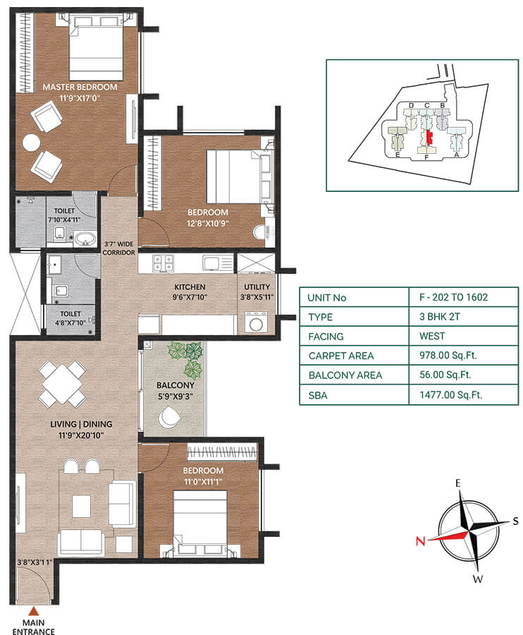 3BHK 1477 - Concorde Neo Thanisandra