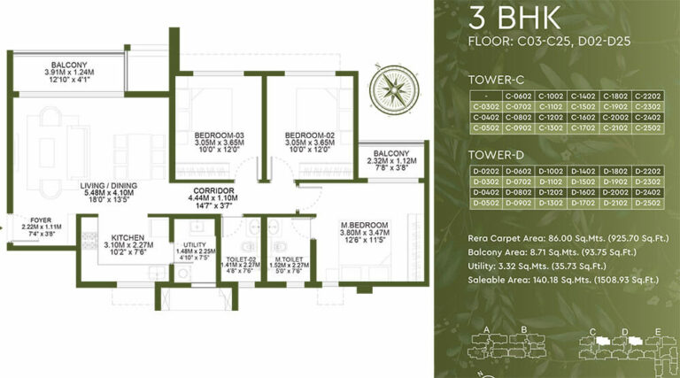 3BHK 1508 - Godrej Lakeside Orchard Sarjapur