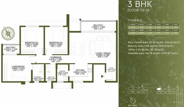 3BHK 1579 - Godrej Lakeside Orchard Sarjapur