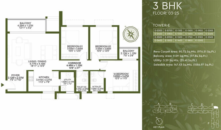 3BHK 1586 - Godrej Lakeside Orchard Sarjapur