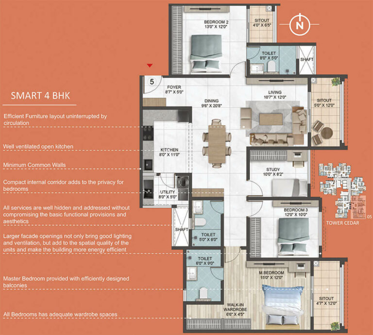 Smart 4BHK - Sumadhura Epitome