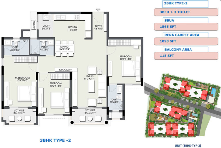 2BHK-1215-Ajmera-IRIS-Electronic-City