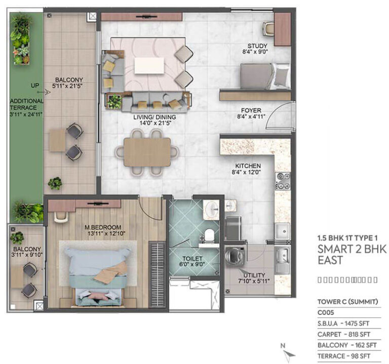 2BHK 1475 - Sumadhura Capitol Residences