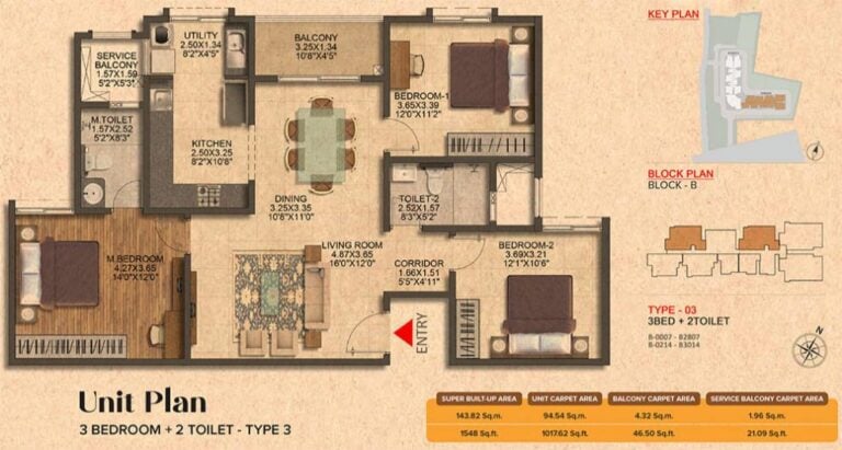 3BHK 1548 - Brigade Citrine Budigere