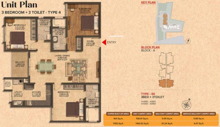 3BHK 1765 - Brigade Citrine Budigere