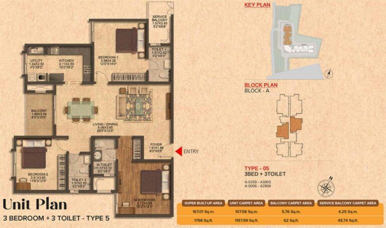 3BHK 1798 - Brigade Citrine Budigere
