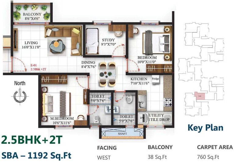 2.5BHK 1192 - SBR One Residence
