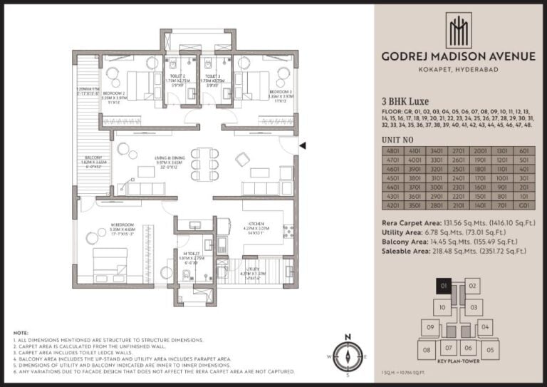 3BHK Luxe 2351 - Godrej Madison Avenue