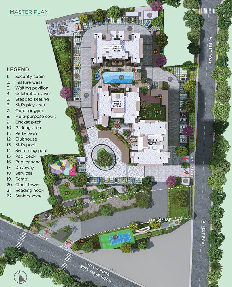 Master Plan - Sattva Forest Ridge Anjanapura