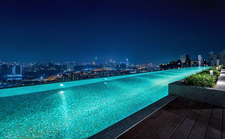 Pool-Night - TVS Emerald Cascadia
