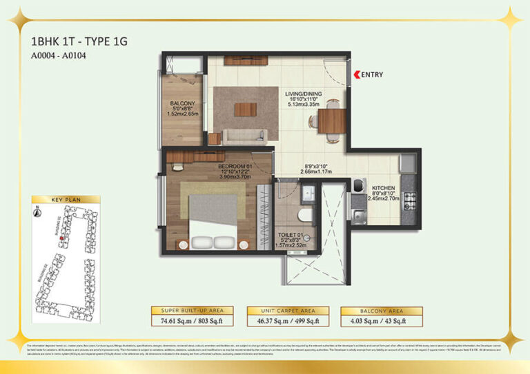 1BHK 803 - Brigade Eternia Yelahanka