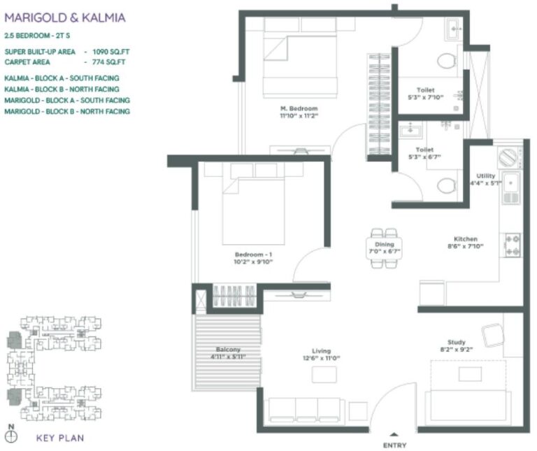2.5BHK 1090 - Embassy Verde