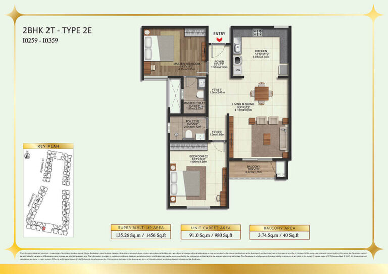 2BHK 1456 - Brigade Eternia Yelahanka