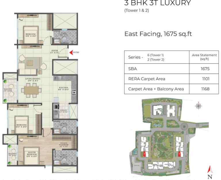 3BHK 1675 - Abhee Aaria Gunjur