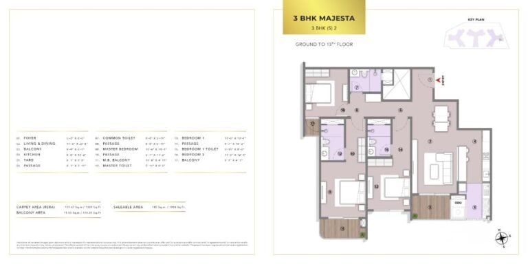 3BHK Majesta 1994 - L&T Elara Celestia Apartments