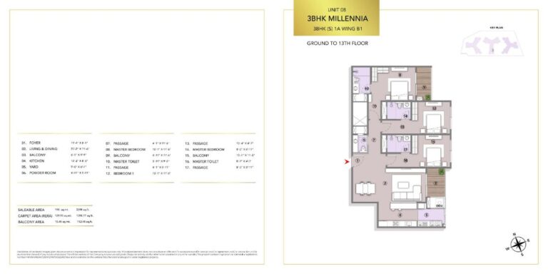 3BHK Millennia 2098 - L&T Elara Celestia Apartments