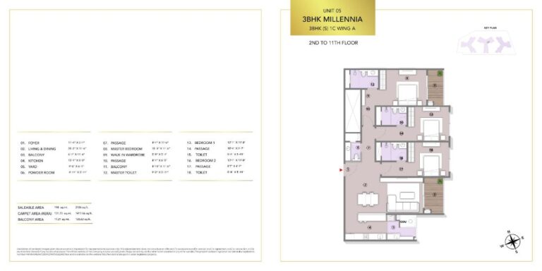 3BHK Millennia 2126 - L&T Elara Celestia Apartments