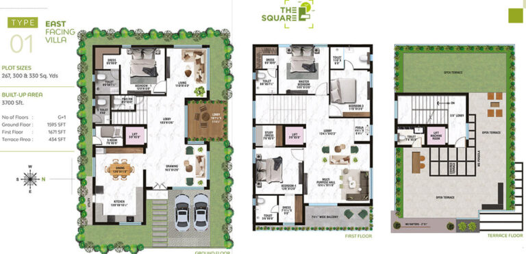 4BHK Duplex 3700 East - IRA The Square Villas