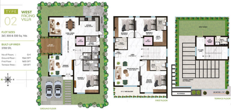 4BHK Duplex 3700 West - IRA The Square Villas