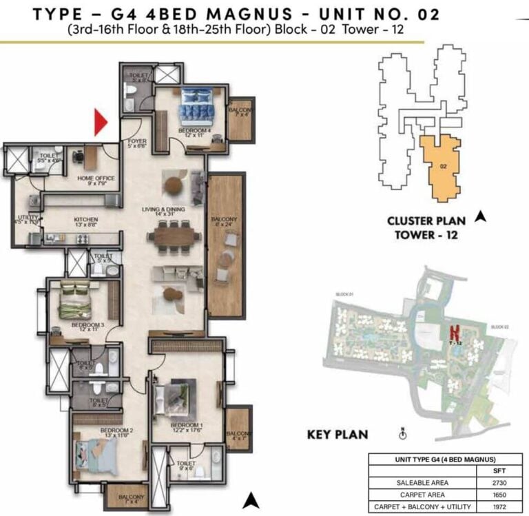 4BHK Magnus 2730 - Prestige Southern Star