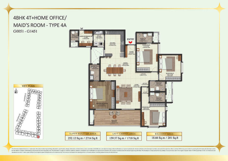 4BHK-Office-Maids 2714 - Brigade Eternia Yelahanka