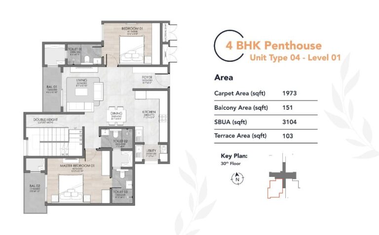 4BHK Penthouse L1 3104 - Suyug The 1 Sarjapur